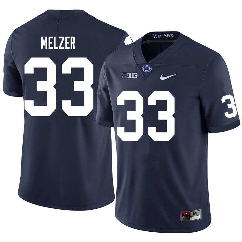 NCAA Nike Men's Penn State Nittany Lions Corey Melzer #33 College Football Authentic Navy Stitched Jersey FAB7898WK